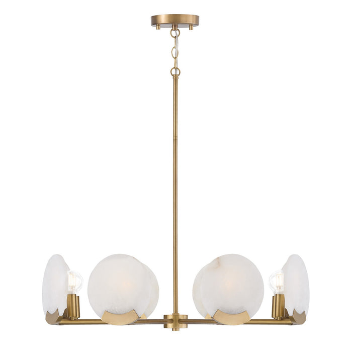 Capital Lighting 454682AD Eight Light Chandelier, Aged Brass (3)