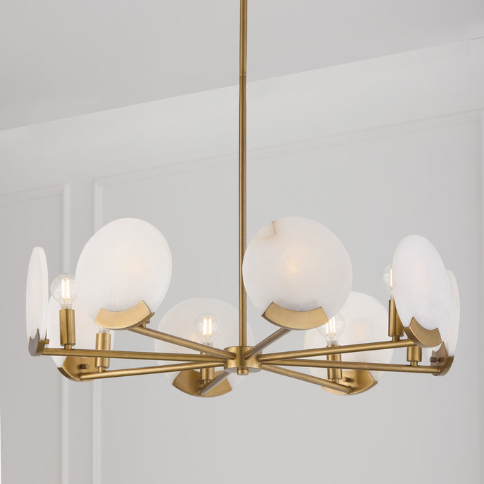 Capital Lighting 454682AD Eight Light Chandelier, Aged Brass (4)