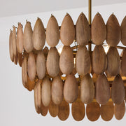 Capital Lighting 354441LW Four Light Pendant, Light Wood and Patinaed Brass (4)
