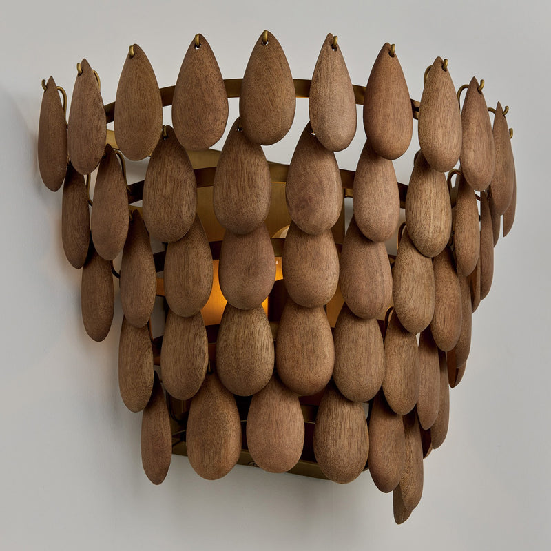 Capital Lighting 654411LW One Light Wall Sconce, Light Wood and Patinaed Brass (5)