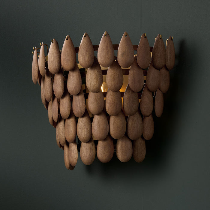 Capital Lighting 654411LW One Light Wall Sconce, Light Wood and Patinaed Brass (6)