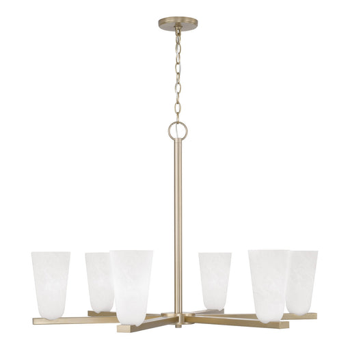 Capital Lighting 456961MA-556 Six Light Chandelier, Matte Brass (2)
