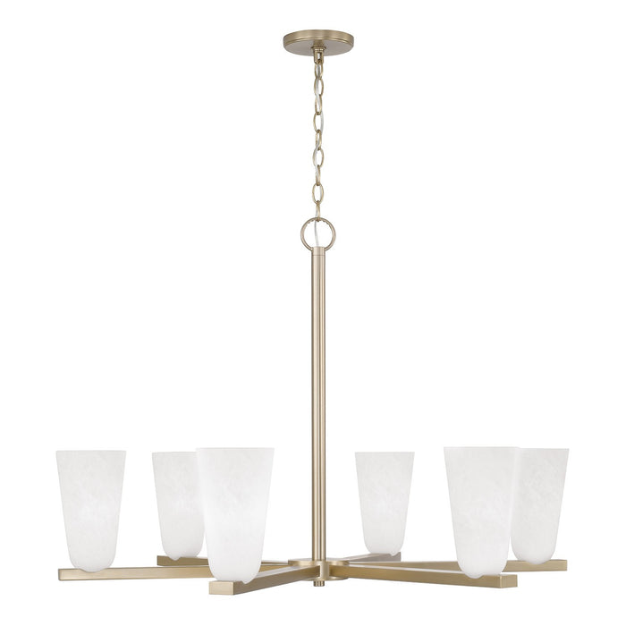 Capital Lighting 456961MA-556 Six Light Chandelier, Matte Brass (2)
