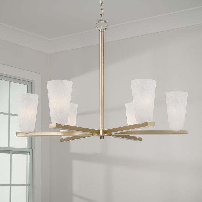 Capital Lighting 456961MA-556 Six Light Chandelier, Matte Brass (3)