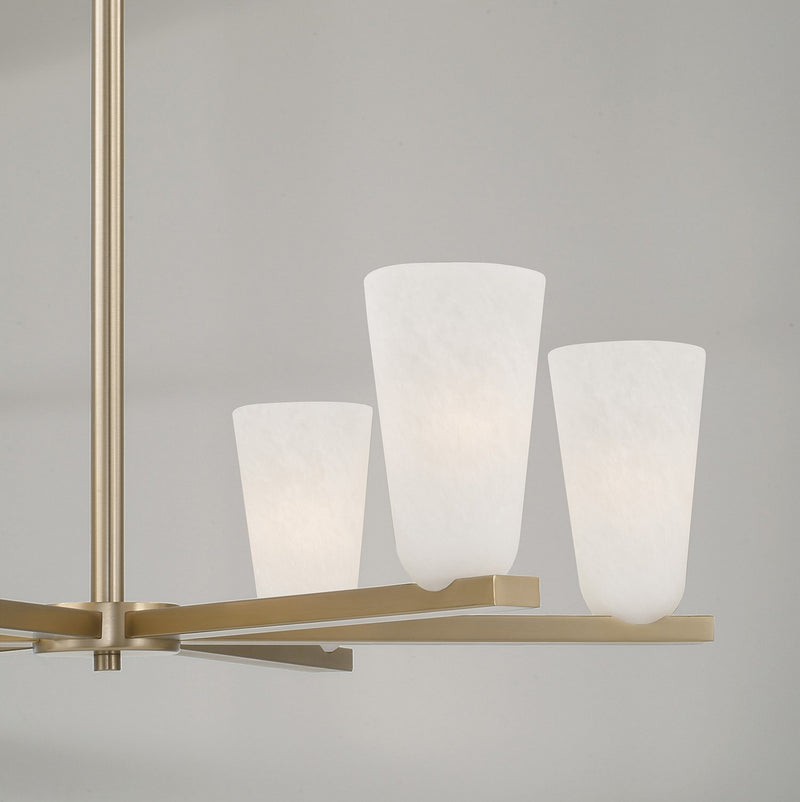 Capital Lighting 456961MA-556 Six Light Chandelier, Matte Brass (4)