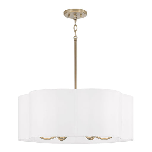 Capital Lighting 356461MA Six Light Pendant, Matte Brass (2)