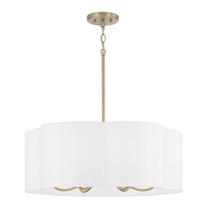Capital Lighting 356461MA Six Light Pendant, Matte Brass (2)
