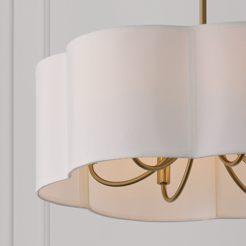 Capital Lighting 356461MA Six Light Pendant, Matte Brass (6)