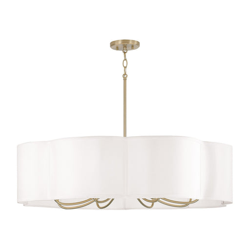 Capital Lighting 456481MA Eight Light Chandelier, Matte Brass (2)