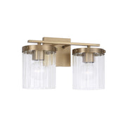 Capital Lighting 156221AD-555 Two Light Vanity, Aged Brass (2)