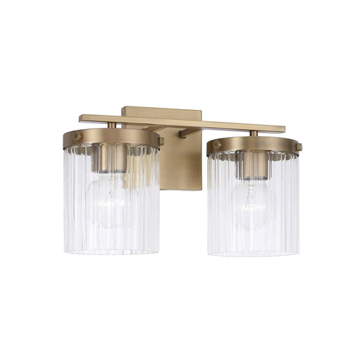 Capital Lighting 156221AD-555 Two Light Vanity, Aged Brass (2)