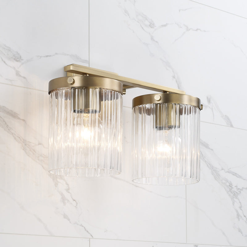Capital Lighting 156221AD-555 Two Light Vanity, Aged Brass (5)