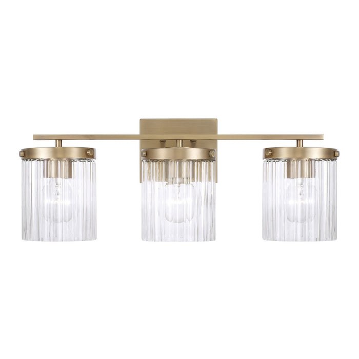Capital Lighting 156231AD-555 Three Light Vanity, Aged Brass (2)