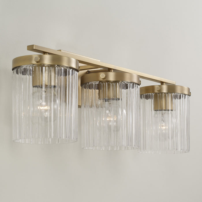 Capital Lighting 156231AD-555 Three Light Vanity, Aged Brass (4)