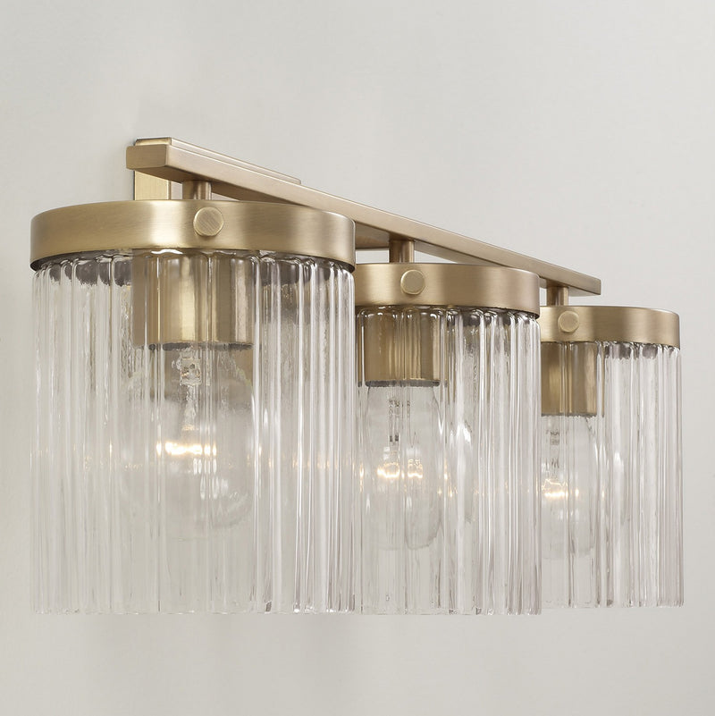 Capital Lighting 156231AD-555 Three Light Vanity, Aged Brass (5)