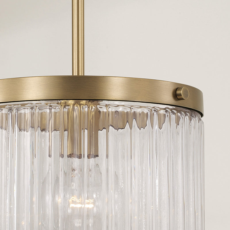 Capital Lighting 356211AD One Light Pendant, Aged Brass (3)
