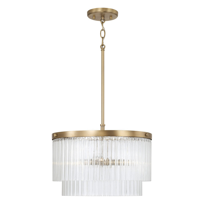 Capital Lighting 356231AD Three Light Pendant, Aged Brass (2)