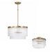 Capital Lighting 356231AD Three Light Pendant, Aged Brass (3)