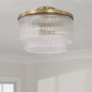 Capital Lighting 356231AD Three Light Pendant, Aged Brass (4)