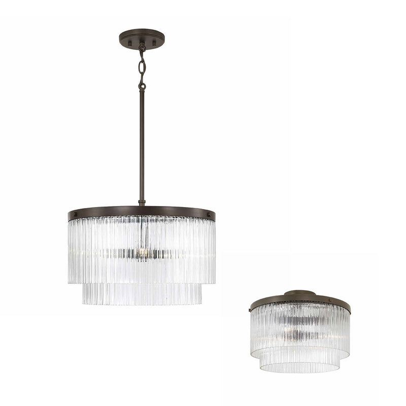 Capital Lighting 356231OR Three Light Pendant, Oil Rubbed Bronze (3)