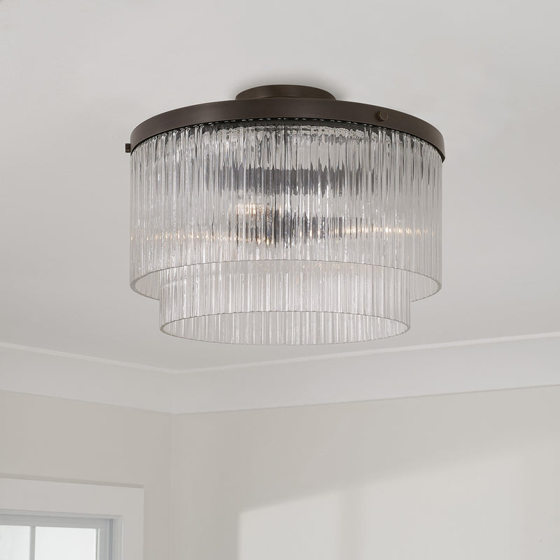 Capital Lighting 356231OR Three Light Pendant, Oil Rubbed Bronze (4)