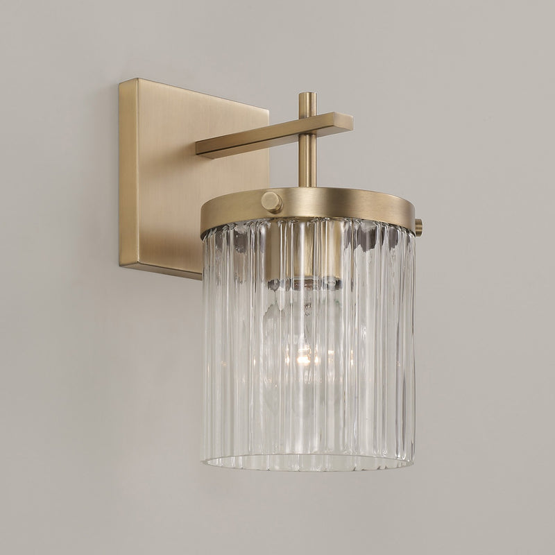 Capital Lighting 656211AD-555 One Light Wall Sconce, Aged Brass (4)