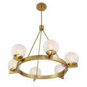 Savoy House 1-1014-6-322 Six Light Chandelier, Warm Brass (4)
