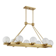 Savoy House 1-1016-8-322 Eight Light Linear Chandelier, Warm Brass (2)