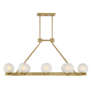 Savoy House 1-1016-8-322 Eight Light Linear Chandelier, Warm Brass (3)