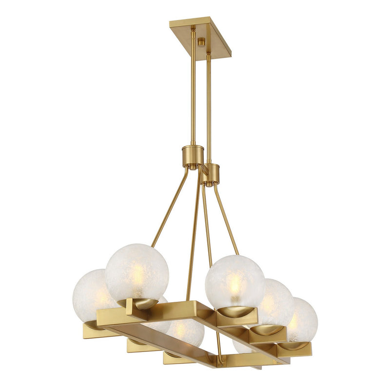 Savoy House 1-1016-8-322 Eight Light Linear Chandelier, Warm Brass (5)
