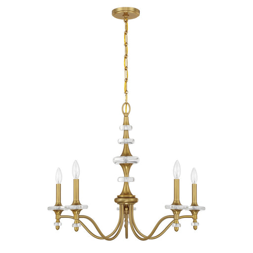 Savoy House 1-1361-5-322 Five Light Chandelier, Warm Brass (2)