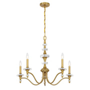 Savoy House 1-1361-5-322 Five Light Chandelier, Warm Brass (3)