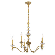 Savoy House 1-1361-5-322 Five Light Chandelier, Warm Brass (5)
