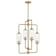 Savoy House 1-3023-4-322 Four Light Chandelier, Warm Brass (2)
