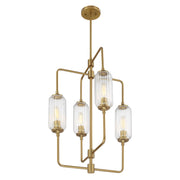 Savoy House 1-3023-4-322 Four Light Chandelier, Warm Brass (3)