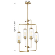 Savoy House 1-3023-4-322 Four Light Chandelier, Warm Brass (5)