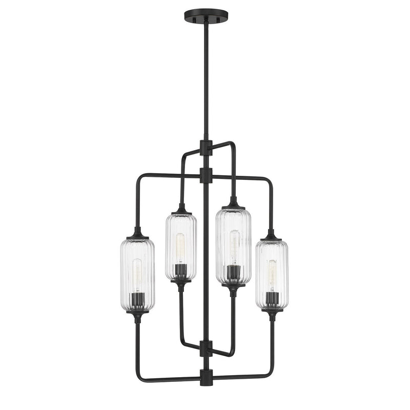 Savoy House 1-3023-4-89 Four Light Chandelier, Matte Black (2)