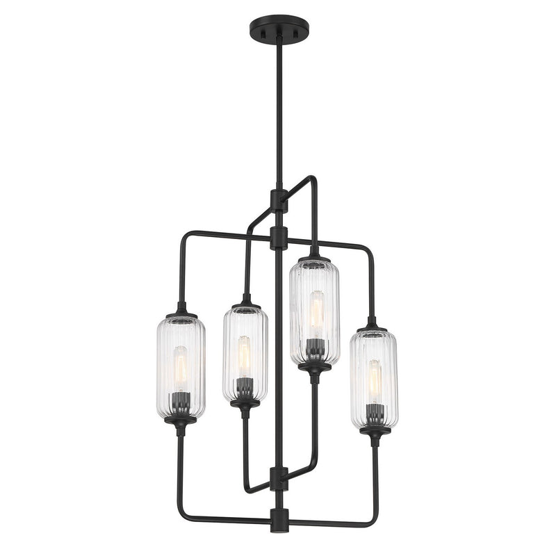 Savoy House 1-3023-4-89 Four Light Chandelier, Matte Black (3)