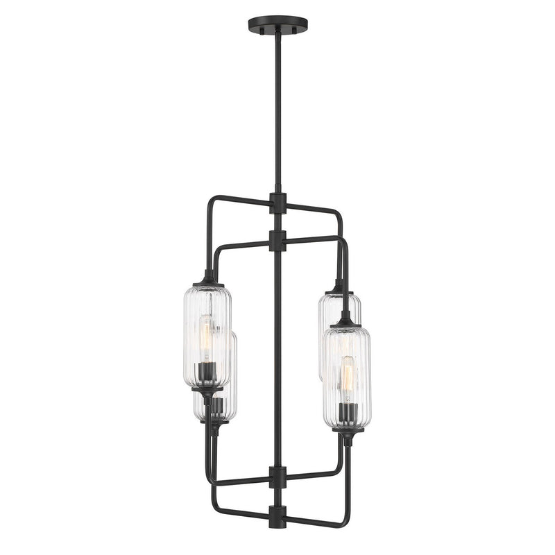 Savoy House 1-3023-4-89 Four Light Chandelier, Matte Black (5)