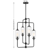 Savoy House 1-3023-4-89 Four Light Chandelier, Matte Black (6)