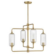 Savoy House 1-3025-4-322 Four Light Chandelier, Warm Brass (2)