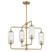 Savoy House 1-3025-4-322 Four Light Chandelier, Warm Brass (3)