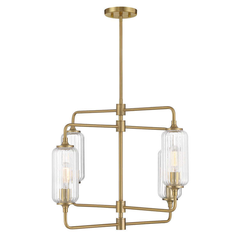 Savoy House 1-3025-4-322 Four Light Chandelier, Warm Brass (5)