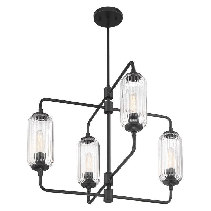 Savoy House 1-3025-4-89 Four Light Chandelier, Matte Black (4)