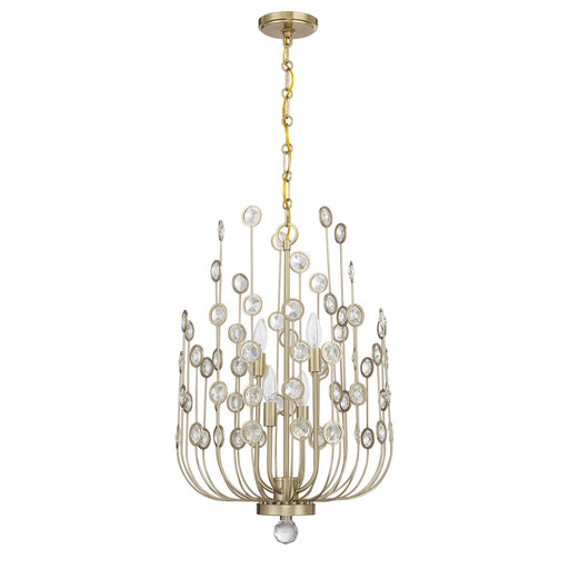 Savoy House 1-3597-4-127 Four Light Chandelier, Noble Brass (2)