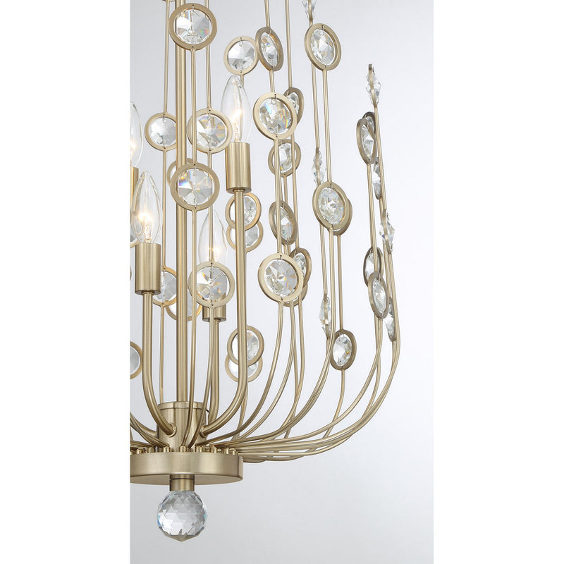 Savoy House 1-3597-4-127 Four Light Chandelier, Noble Brass (6)