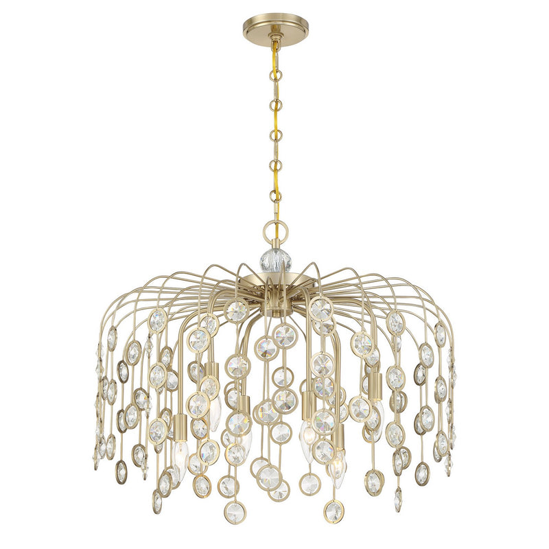 Savoy House 1-3598-6-127 Six Light Chandelier, Noble Brass (3)