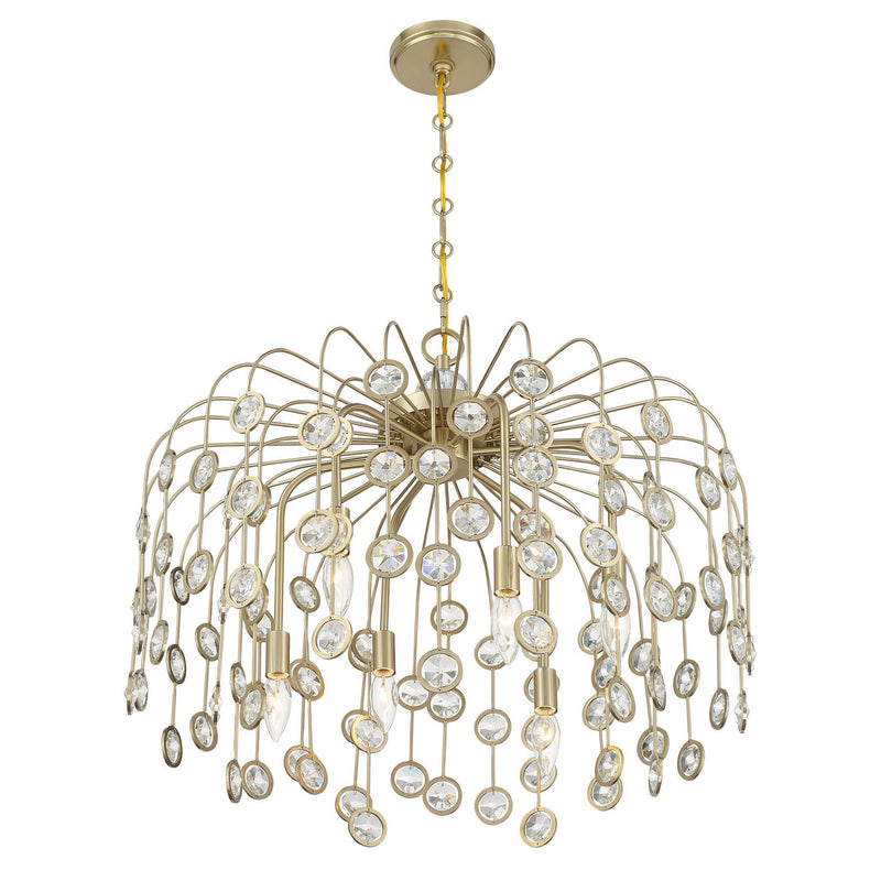 Savoy House 1-3598-6-127 Six Light Chandelier, Noble Brass (4)