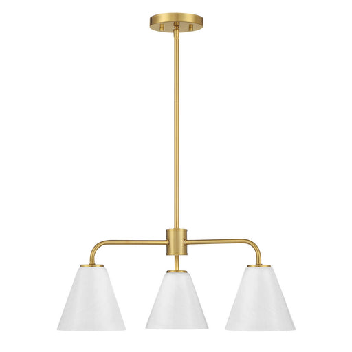 Savoy House 1-4013-3-322 Three Light Chandelier, Warm Brass (2)