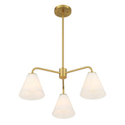 Savoy House 1-4013-3-322 Three Light Chandelier, Warm Brass (4)